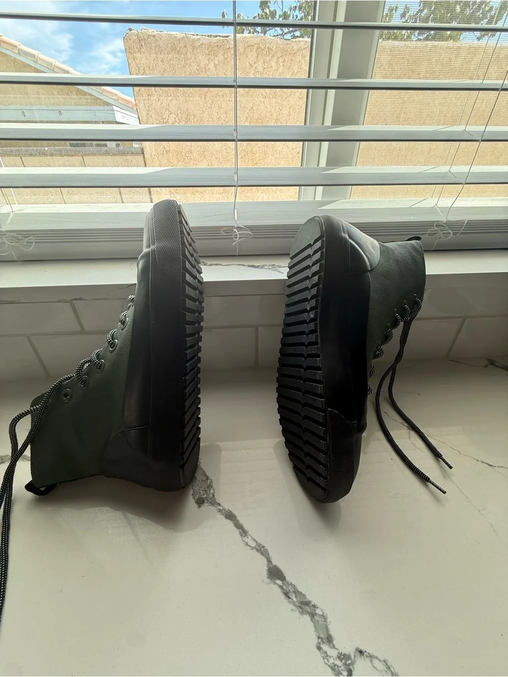 Hunter Olive Green Lace-Up Men's Boots